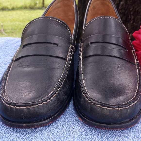 Cole Haan black loafers with white stitching - Picture 9 of 12